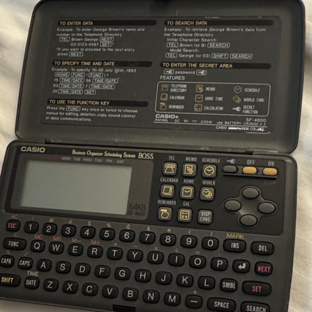 Casio Black Business Organizer with Keyboard